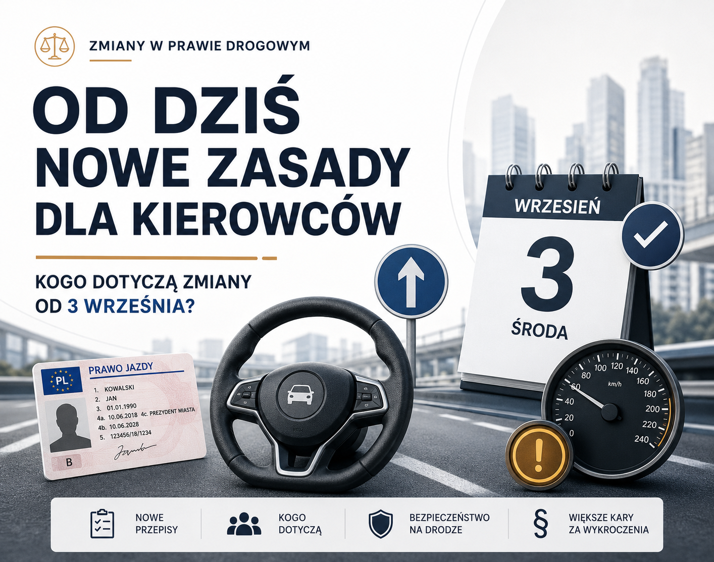 Od dziś nowe zasady dla kierowców. Kogo dotyczą ...