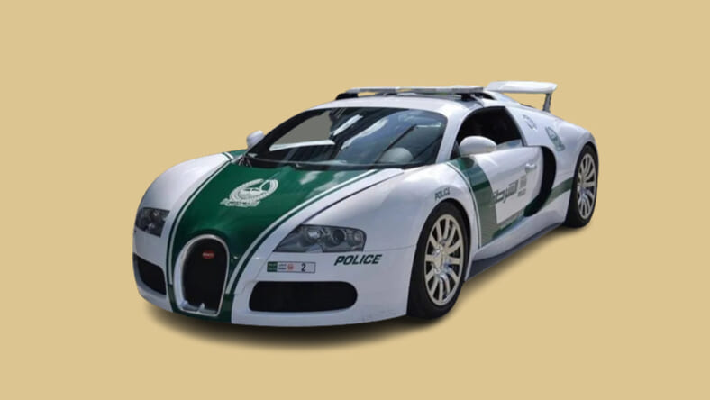 Bugatti Veyron samchód policji z Dubaju
