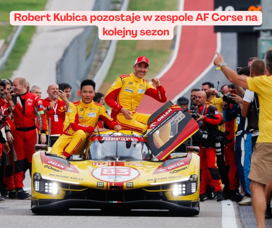 Robert Kubica pozostaje w zespole AF Corse na kolejny ...