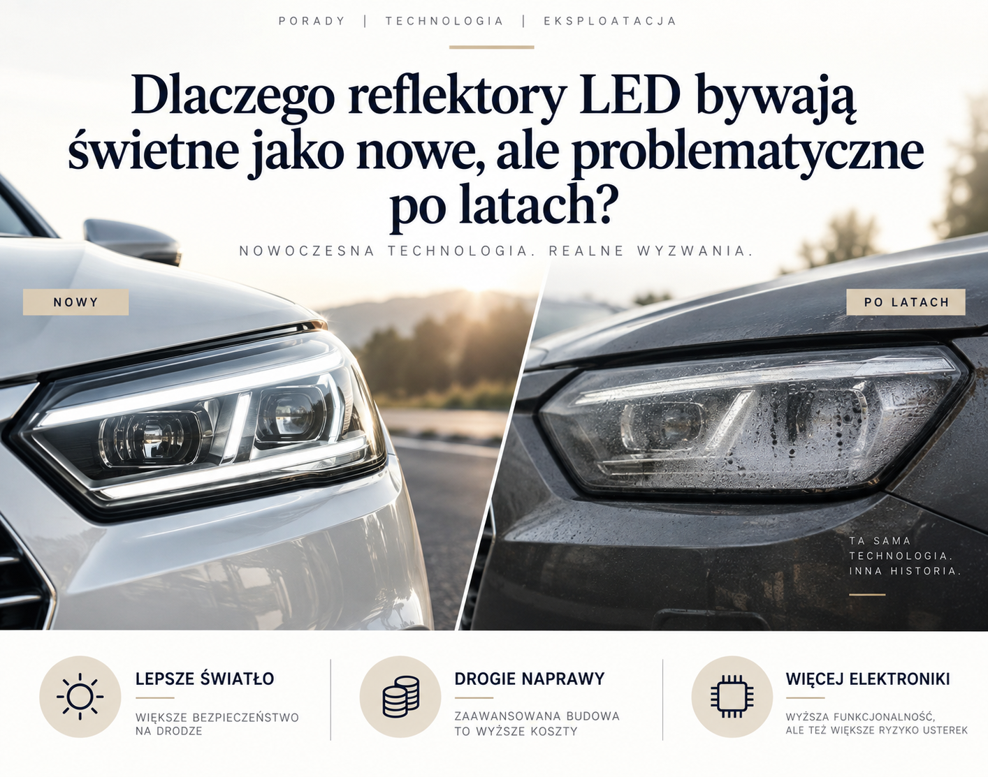 Dlaczego reflektory LED bywają świetne jako nowe, ale problematyczne po latach?