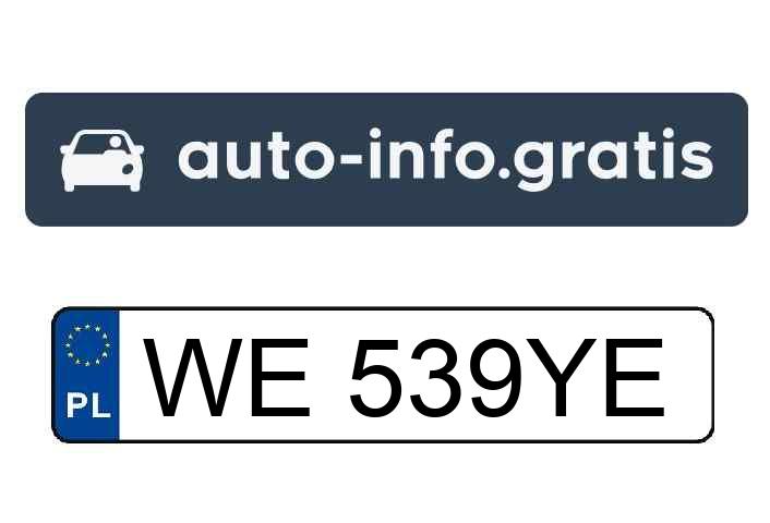 Skradziono pojazd o numerach rejestracyjnych WE539YE