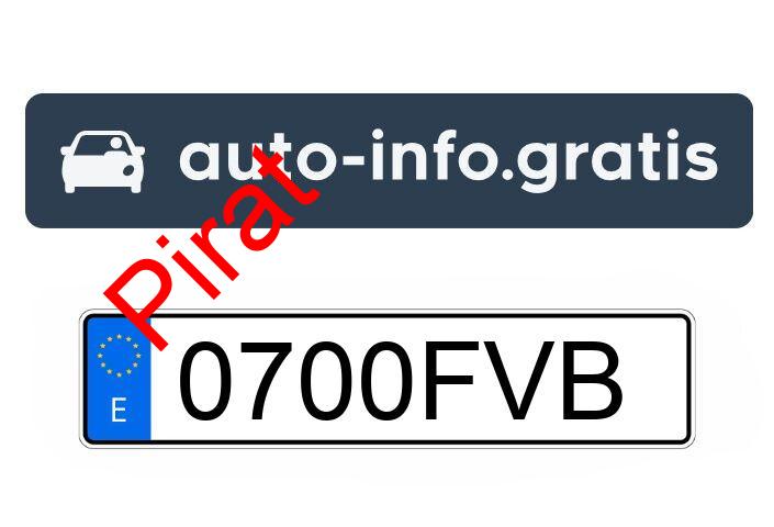 Pirat drogowy w pojeździe o numerach rejestracyjnych 0700FVB