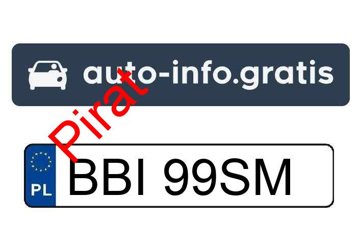Pirat drogowy w pojeździe o numerach rejestracyjnych BBI99SM
