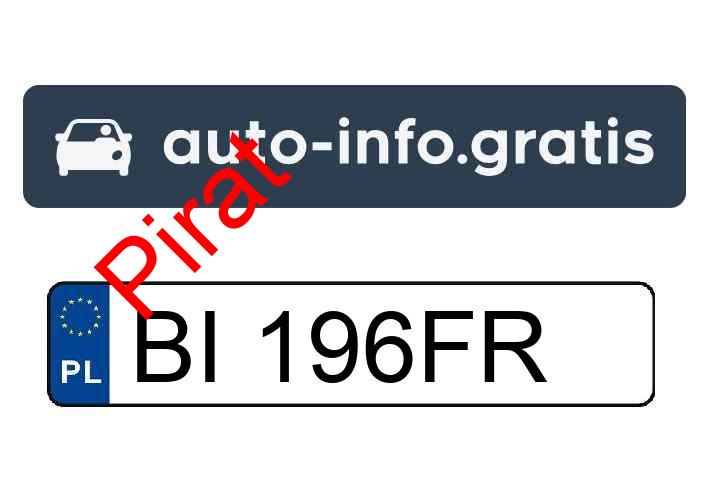 Pirat drogowy w pojeździe o numerach rejestracyjnych BI196FR