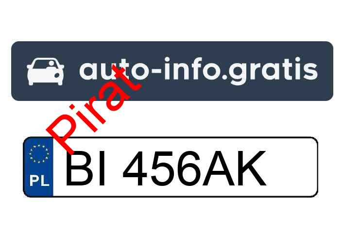 Pirat drogowy w pojeździe o numerach rejestracyjnych BI456AK