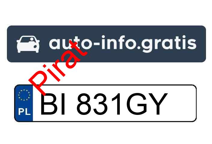 Pirat drogowy w pojeździe o numerach rejestracyjnych BI831GY
