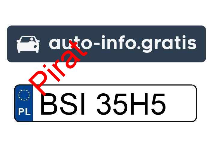Pirat drogowy w pojeździe o numerach rejestracyjnych BSI35H5
