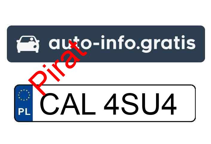 Pirat drogowy w pojeździe o numerach rejestracyjnych CAL4SU4 Pirat drogowy w pojeździe o numerach rejestracyjnych CAL4SU4