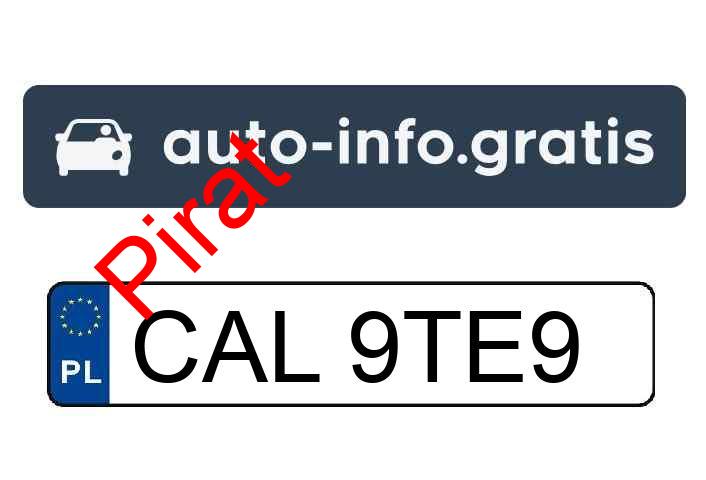 Pirat drogowy w pojeździe o numerach rejestracyjnych CAL9TE9