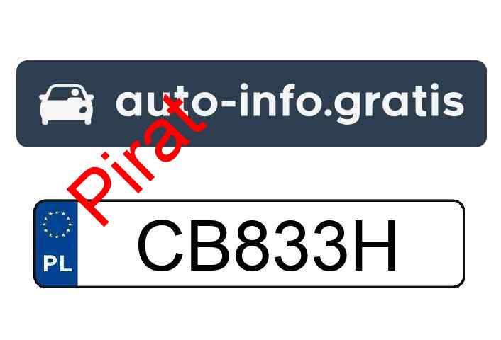 Pirat drogowy w pojeździe o numerach rejestracyjnych CB833H