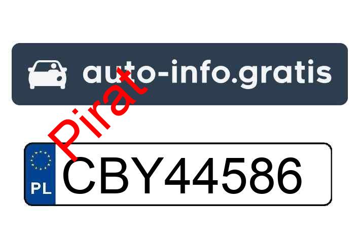 Pirat drogowy w pojeździe o numerach rejestracyjnych CBY44586