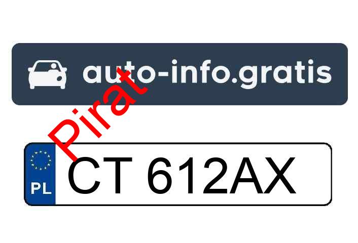 Pirat drogowy w pojeździe o numerach rejestracyjnych CT612AX