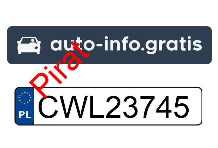 Pirat drogowy w pojeździe o numerach rejestracyjnych CWL23745