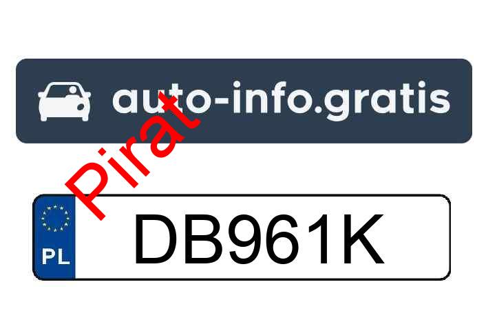 Pirat drogowy w pojeździe o numerach rejestracyjnych DB961K