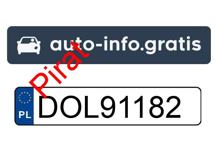 Pirat drogowy w pojeździe o numerach rejestracyjnych DOL91182