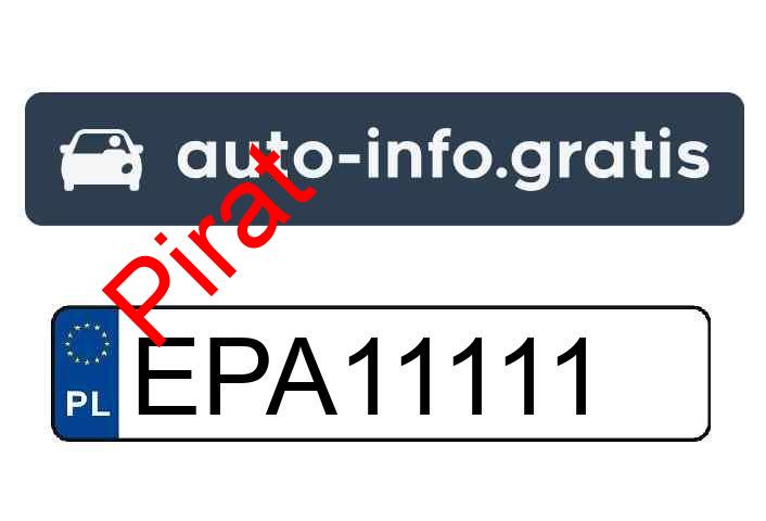 Pirat drogowy w pojeździe o numerach rejestracyjnych EPA11111
