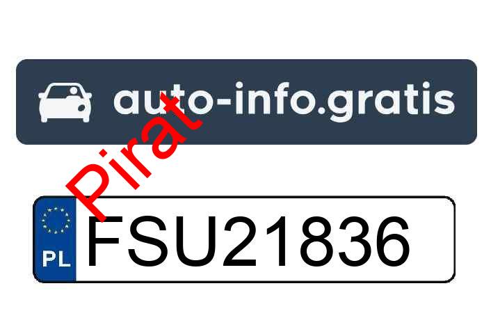 Pirat drogowy w pojeździe o numerach rejestracyjnych FSU21836