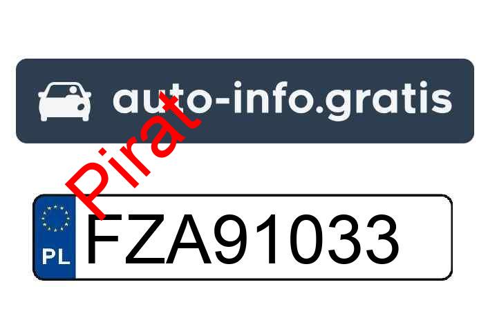Pirat drogowy w pojeździe o numerach rejestracyjnych FZA91033