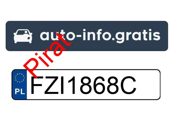 Pirat drogowy w pojeździe o numerach rejestracyjnych FZI1868C