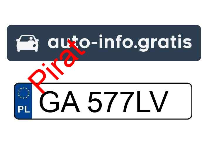 Pirat drogowy w pojeździe o numerach rejestracyjnych GA577LV
