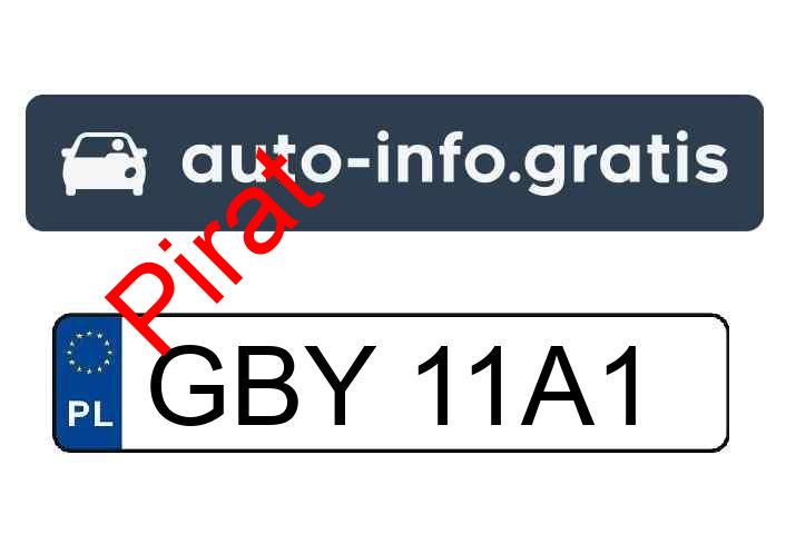 Pirat drogowy w pojeździe o numerach rejestracyjnych GBY11A1