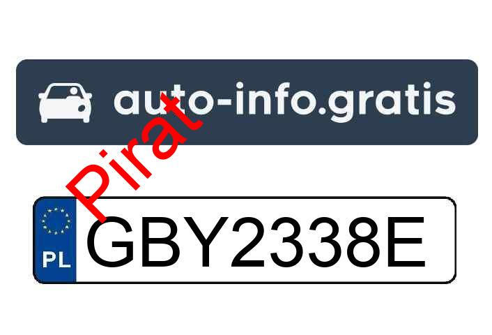 Pirat drogowy w pojeździe o numerach rejestracyjnych GBY2338E