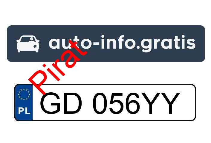 Pirat drogowy w pojeździe o numerach rejestracyjnych GD056YY