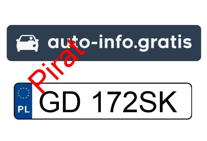 Pirat drogowy w pojeździe o numerach rejestracyjnych GD172SK