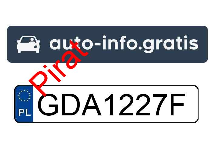 Pirat drogowy w pojeździe o numerach rejestracyjnych GDA1227F