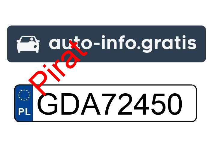 Pirat drogowy w pojeździe o numerach rejestracyjnych GDA72450