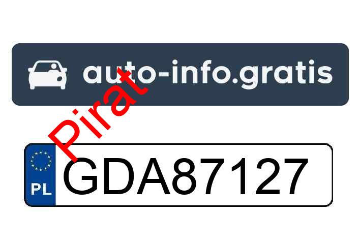 Pirat drogowy w pojeździe o numerach rejestracyjnych GDA87127