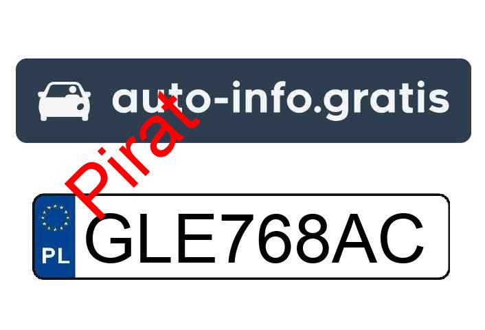 Pirat drogowy w pojeździe o numerach rejestracyjnych GLE768AC