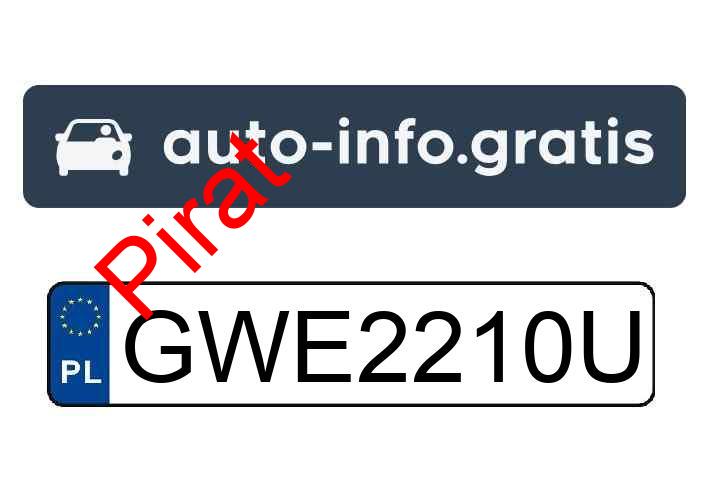 Pirat drogowy w pojeździe o numerach rejestracyjnych GWE2210U