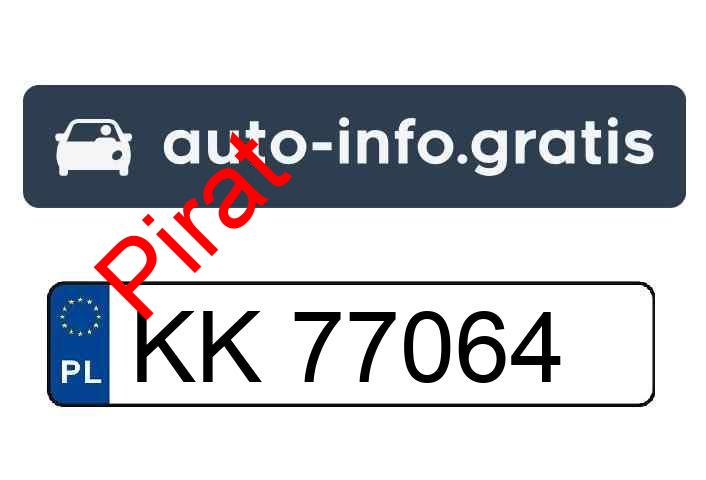 Pirat drogowy w pojeździe o numerach rejestracyjnych KK77064