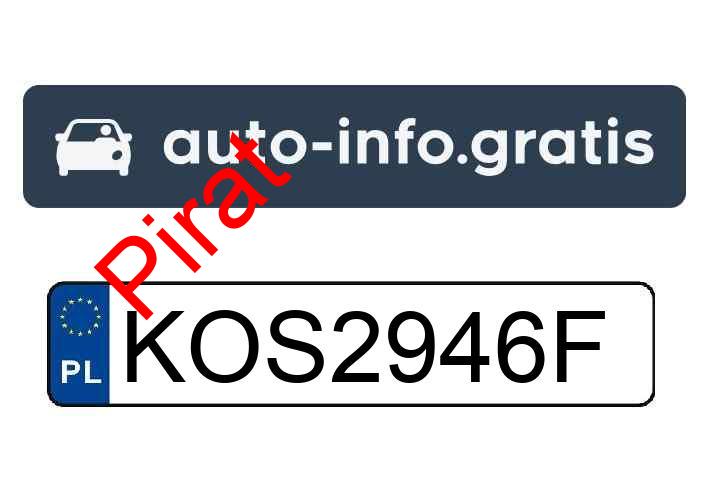 Pirat drogowy w pojeździe o numerach rejestracyjnych KOS2946F
