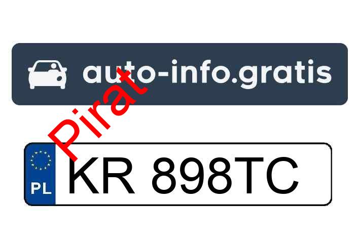 Pirat drogowy w pojeździe o numerach rejestracyjnych KR898TC