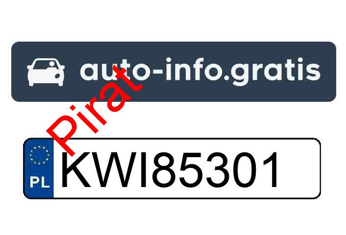 Pirat drogowy w pojeździe o numerach rejestracyjnych KWI85301