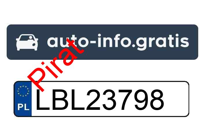 Pirat drogowy w pojeździe o numerach rejestracyjnych LBL23798