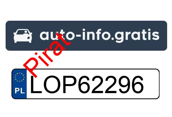 Pirat drogowy w pojeździe o numerach rejestracyjnych LOP62296