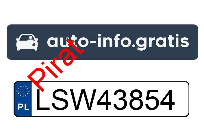 Pirat drogowy w pojeździe o numerach rejestracyjnych LSW43854