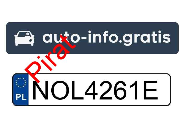 Pirat drogowy w pojeździe o numerach rejestracyjnych NOL4261E