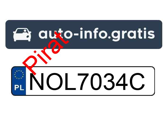 Pirat drogowy w pojeździe o numerach rejestracyjnych NOL7034C