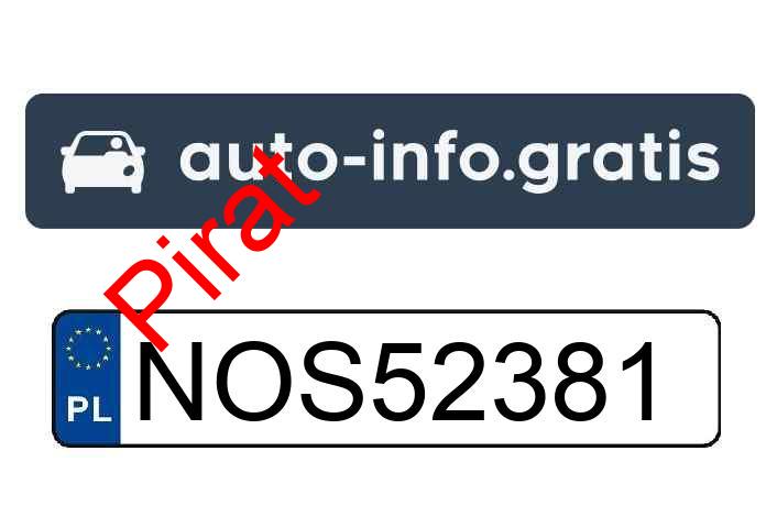 Pirat drogowy w pojeździe o numerach rejestracyjnych NOS52381