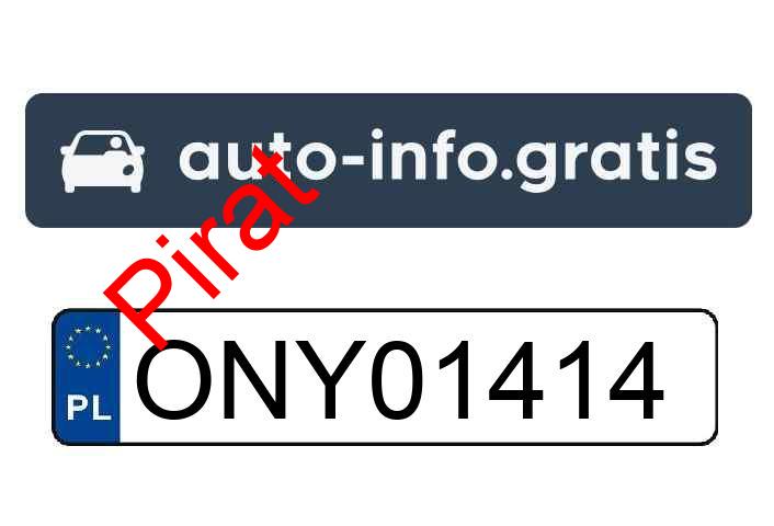 Pirat drogowy w pojeździe o numerach rejestracyjnych ONY01414