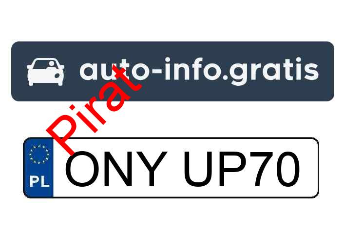 Pirat drogowy w pojeździe o numerach rejestracyjnych ONYUP70