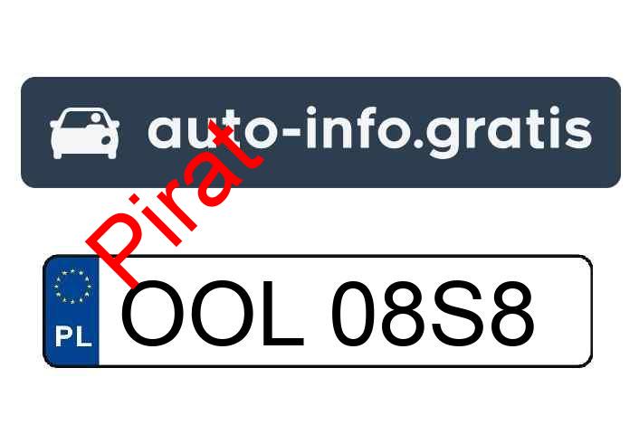 Pirat drogowy w pojeździe o numerach rejestracyjnych OOL08S8