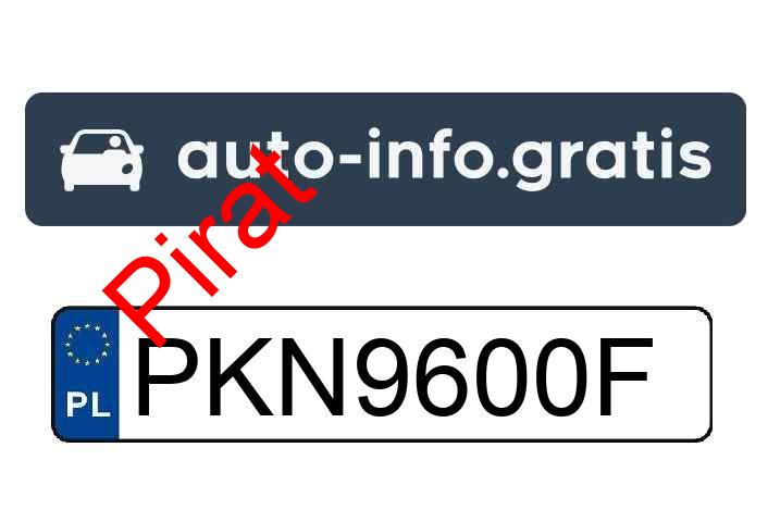 Pirat drogowy w pojeździe o numerach rejestracyjnych PKN9600F
