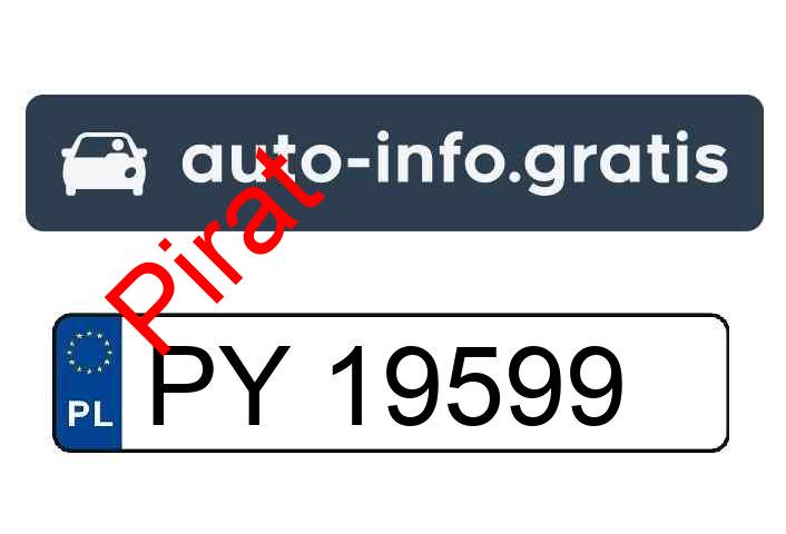 Pirat drogowy w pojeździe o numerach rejestracyjnych PY19599