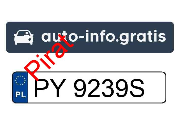 Pirat drogowy w pojeździe o numerach rejestracyjnych PY9239S
