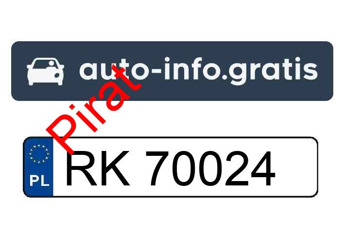 Pirat drogowy w pojeździe o numerach rejestracyjnych RK70024